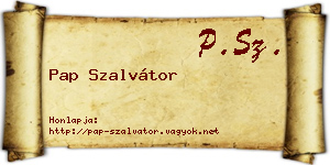 Pap Szalvátor névjegykártya
